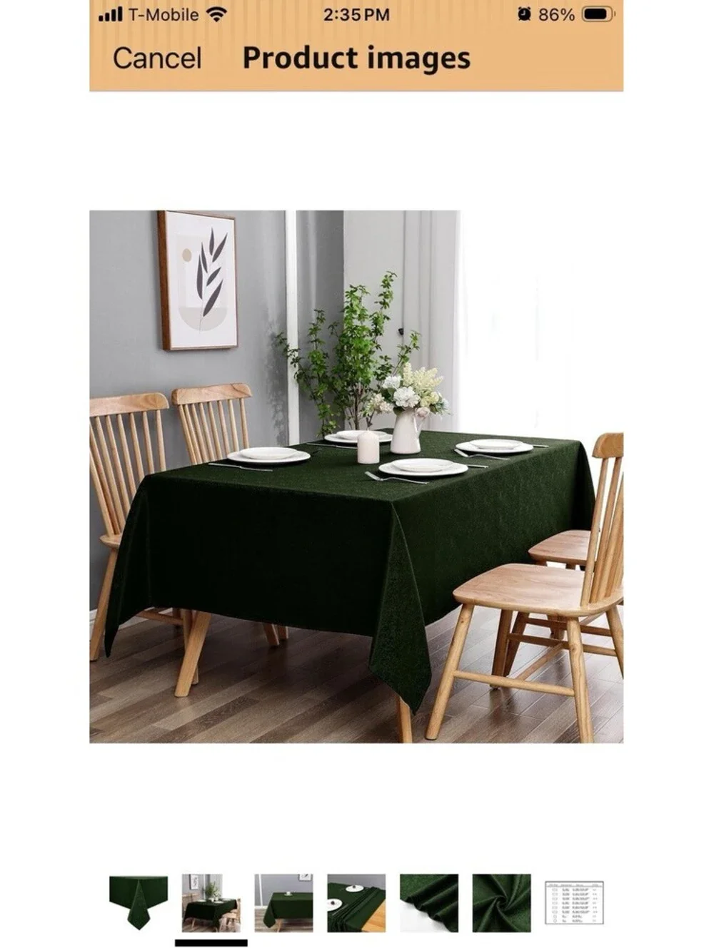 Wekwch Damask Rectangle Tablecloth, Luxury 54”x120” (Rectangular), Hunter Green